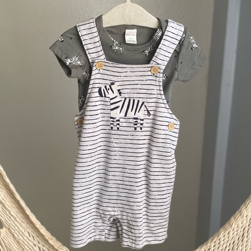 PL Baby Zebra Shirt and Overalls